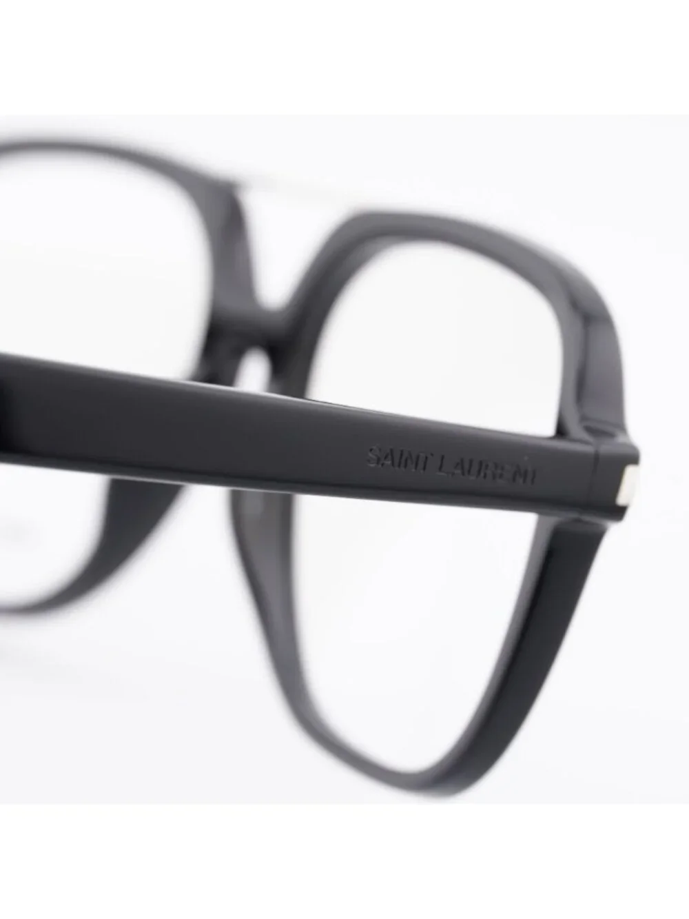 Saint Laurent SL545 OPT 001 Eyeglasses Shiny Black 58mm Square Frame